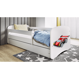 Детская кровать Racing Car с ящиком с матрасом 180x80