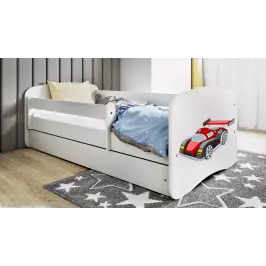 Детская кровать Racing Car с ящиком с матрасом 180x80
