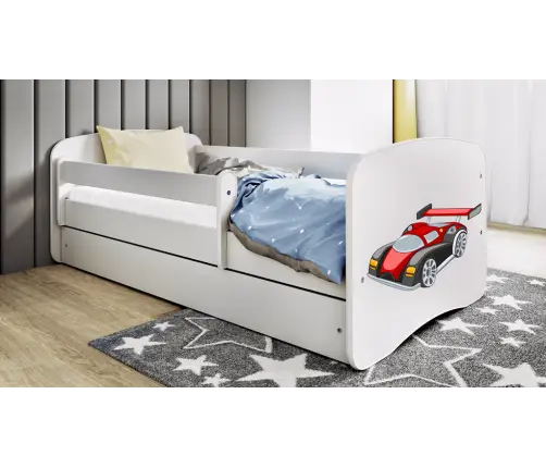 Bērnu gulta Racing Car ar atvilktni ar matraci 180x80