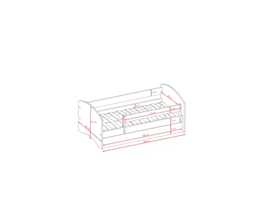 Bērnu gulta Truck ar atvilktni ar matraci 180x80