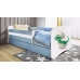 Łóżko babydreams niebieskie mały dino bez szuflady materac 140/70