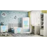 Детская кровать синяя Blue Bear без ящика и латексным матрасом 160x80