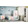 Bērnu gulta Blue Bear with Butterflies ar kasti ar matraci 180/80