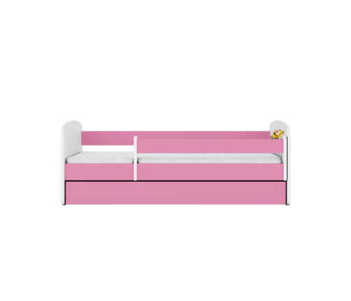 Детская кровать Pink Digger без выдвижного ящика с матрасом 160x80