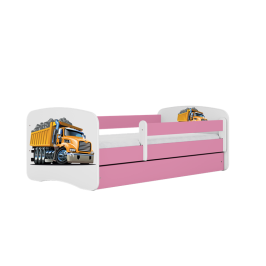 Bērnu gulta Pink Truck ar kasti ar matraci 160/80