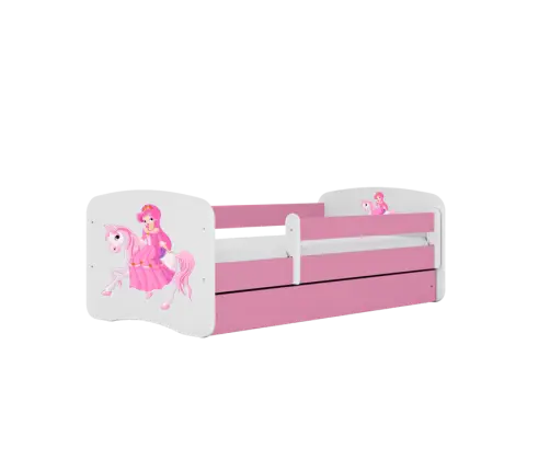 Детская кровать Pink Princess on Horse с ящиком с матрасом 160/80