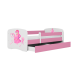 Łóżko babydreams różowe księżniczka na koniku bez szuflady materac 180/80
