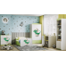 Łóżko babydreams zielone mały dino z szufladą materac 140/70