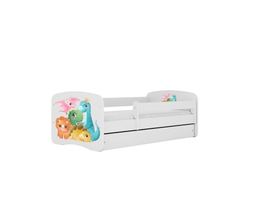 Bed babydreams white tiny dinos with drawer with mattress 160/80