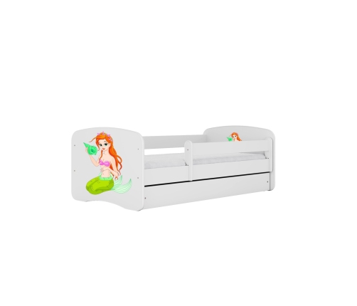 Bed babydreams blue mermaid with drawer with mattress 140/70