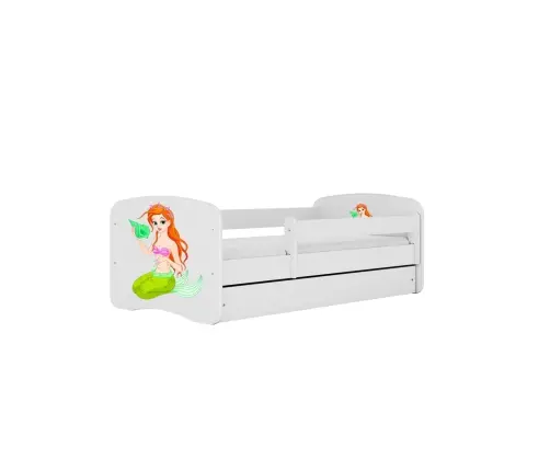 Bed babydreams blue mermaid without drawer with mattress 160/80