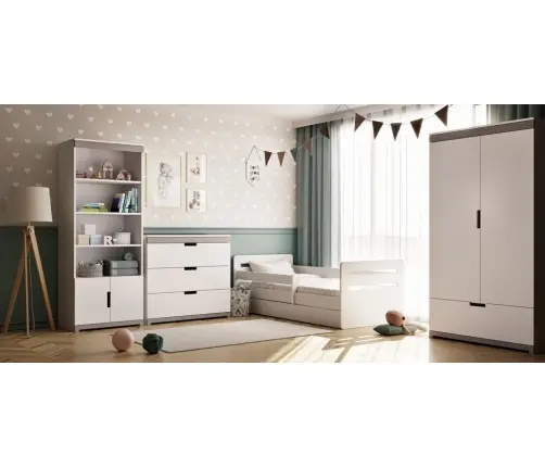Łóżko tomi białe z szufladą materac 180/80