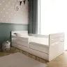 Łóżko tomi białe z szufladą materac 180/80