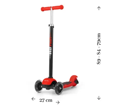 Skrejritenis Milly Mally Little Star Red 3in1