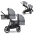 EasyGo Duoflex Cloudy Gray Twin Stroller