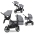 EasyGo Duoflex Cloudy Gray Twin Stroller