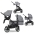 EasyGo Duoflex Cloudy Gray Twin Stroller