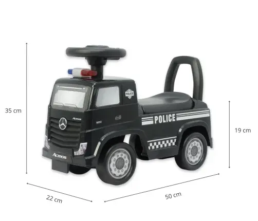 Детская машина-каталка Milly Mally Mercedes-Benz Actros Police Black