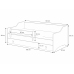 Kids Bed Erik 160x80 White with Mattress Grey Panel