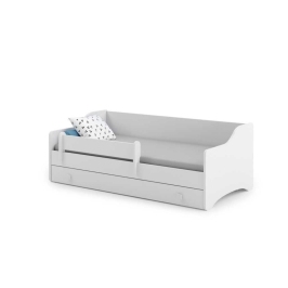 Single Bed Erik 160x80 with Guardrail, Drawer and Mattress