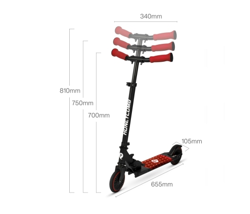 Skrejritenis Qplay Hulajnoga Honeycomb Red