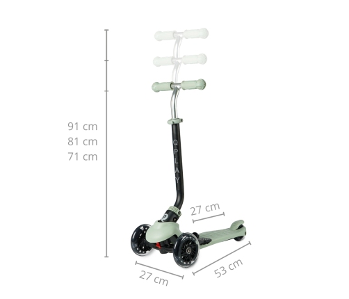 Qplay Hulajnoga Sema Pro 3w1 Green