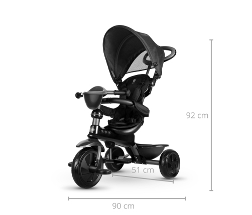 Bērnu trīsritenis Qplay Cosy Black