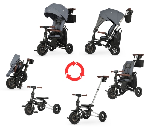 Qplay Rowerek Trójkołowy Nova Deluxe Grey