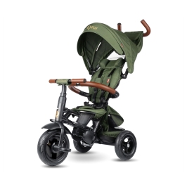 Bērnu trīsritenis Qplay Rito Deluxe Rubber Olive