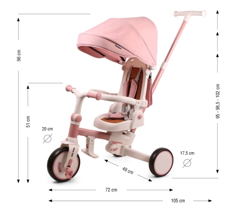 Rowerek Trójkołowy Zippy Pink