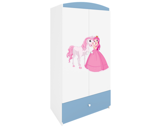 Szafa babydreams niebieska księżniczka konik