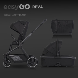 EasyGo Reva Ebony Black 2 in 1 Baby Stroller
