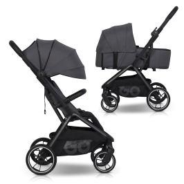 EasyGo Zoya Cloudy Gray Baby Stroller 2-in-1
