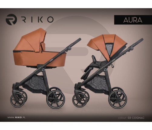 Riko Aura 03 Cognac Bērnu rati 2 in 1