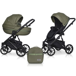 Riko Basic Delta Ecco 13 Olive Bērnu rati 2in1