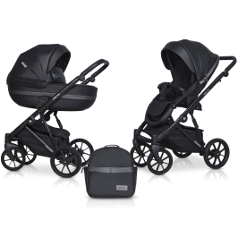 Riko Basic Delta Ecco 15 Black Bērnu rati 2in1