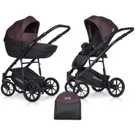 Riko Basic Pacco 01 Plum Bērnu rati 2 in 1