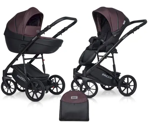 Riko Basic Pacco 01 Plum Bērnu rati 2 in 1