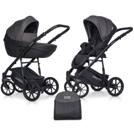 Riko Basic Pacco 04 Carbon Bērnu rati 2 in 1