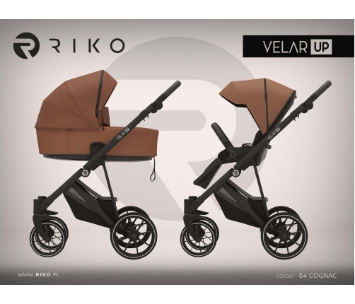 Riko Velar Up 04 Cognac Bērnu rati 2in1