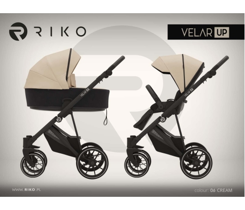 Riko Velar Up 06 Cream Bērnu rati 2in1