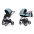 Riko XD Black Line Crystal Blue Bērnu rati 2in1
