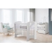 Bērnu gulta Klups NEL HEART WHITE-GREY 120x60