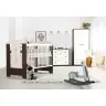 Bērnu gulta Klups SAFARI GIRAFFE WHITE-WALNUT 120x60