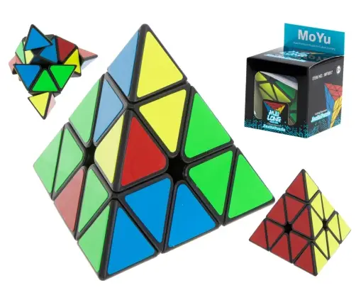 PYRAMINX puzzle kubs spēle Black MoYu