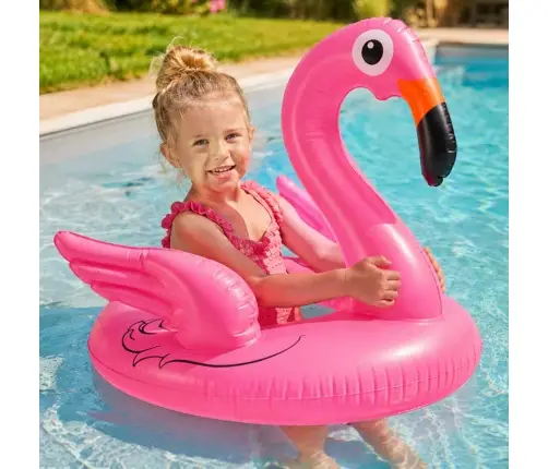 Piepūšamais bērnu pontona ritenis flamingo