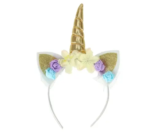 Vienradža karnevāla kostīms galvas lente + svārki balts 3-6 gadi