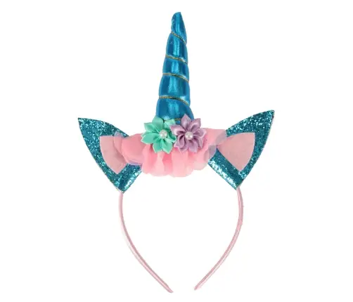 Vienradža karnevāla kostīms galvas lente + svārki zila 3-6 gadi