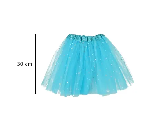 Vienradža karnevāla kostīms galvas lente + svārki zila 3-6 gadi