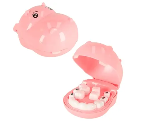 Zobārsta medicīnas komplekts hippo rozā